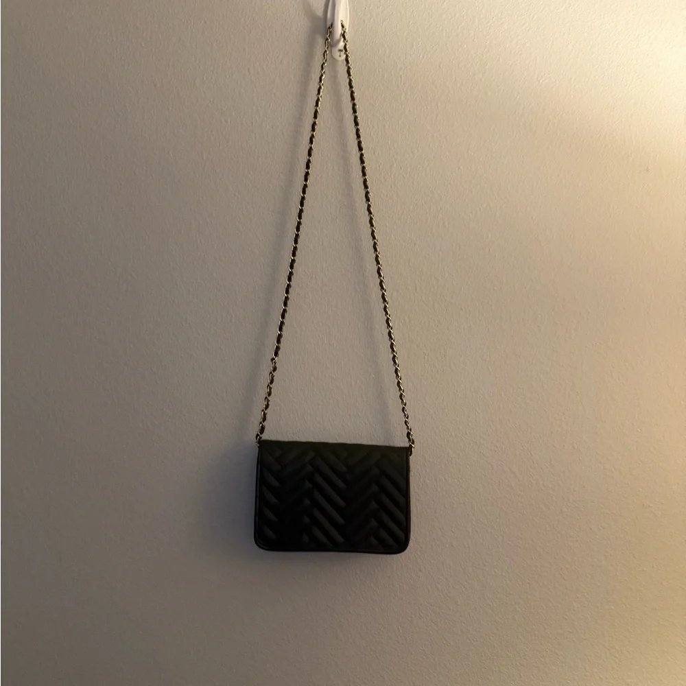 bebe Black Quilted Crossbody Bag